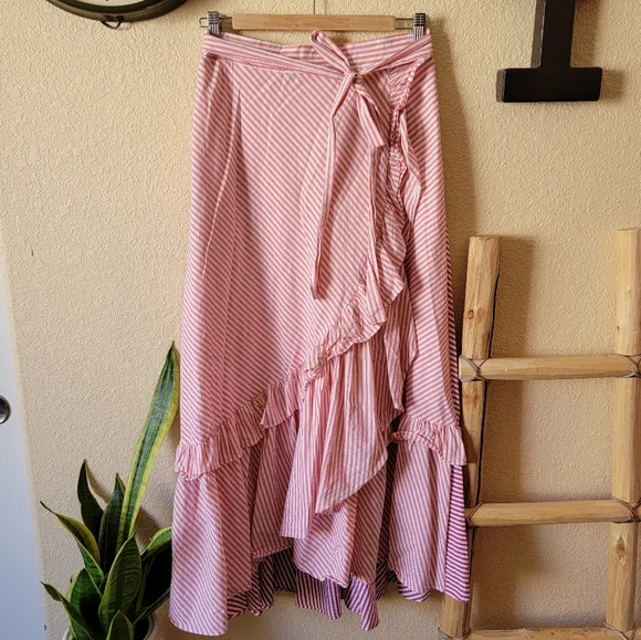 Maeve Anthropologie Penny Ruffled Midi Skirt - Picture 3 of 10